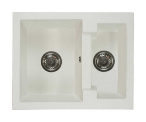 Zlewozmywak granitowy YOGI biały