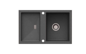 Zlewozmywak granitowy SLIDE 40 Szary metalik (50)