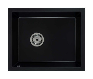 Zlewozmywak granitowy podwieszany FELIX czarny mat