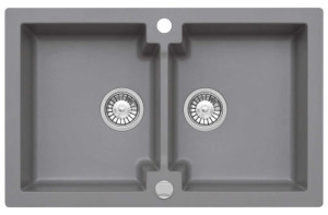 Zlewozmywak granitowy MOJITO 160 szary metalik