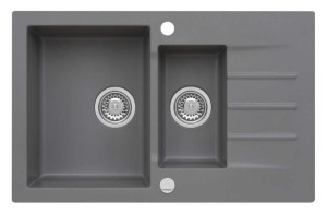 Zlewozmywak granitowy MOJITO 120 szary metalik