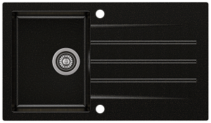 Zlewozmywak granitowy MOJITO 100 Czarno złoty