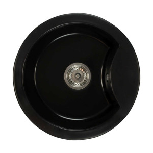 Zlewozmywak granitowy MILA czarny mat