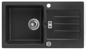 Zlewozmywak Granitowy MALIBU 40 Czarny nakrapiany (10)