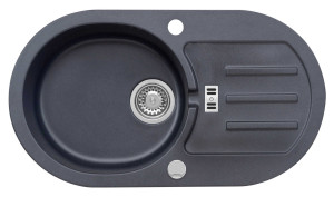 Zlewozmywak Granitowy MALIBU 30 Czarny metalik (60)