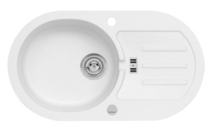 Zlewozmywak Granitowy MALIBU 30 Biały