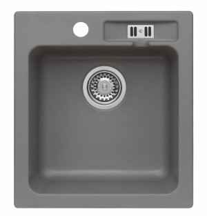 Zlewozmywak granitowy MALIBU 20 Szary metalik (50)