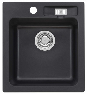 Zlewozmywak granitowy MALIBU 20 Czarny metalik (60)