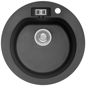 Zlewozmywak Granitowy MALIBU 10 Czarny nakrapiany (10)