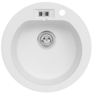 Zlewozmywak Granitowy MALIBU 10 Biały