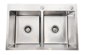 Zlewozmywak stalowy dwukomorowy STEEL 7549 inox