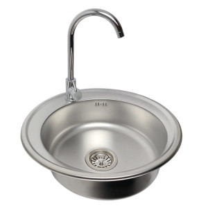 Zlewozmywak stalowy 510S6/180 Satyna + bateria chrom