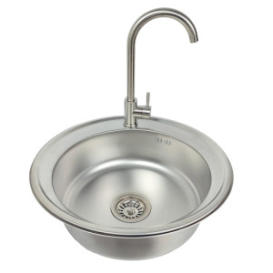 Zlewozmywak stalowy 5151 S8/180 Satyna + bateria INOX