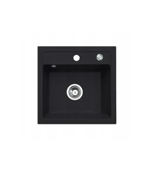 Zlewozmywak Granitowy jednokomorowy czarny nakrapiany BELLA