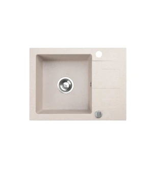 Zlewozmywak granitowy jednokomorowy z ociekaczem beżowy piaskowy NELI 59