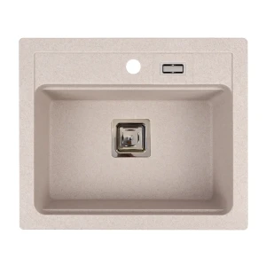 Zlewozmywak kuchenny granitowy 1-komorowy beżowy YORK