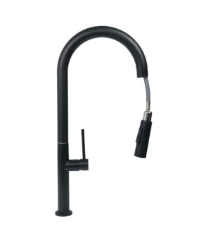 Bateria kuchenna z wyciąganą wylewką LIRA Black STELLMAN