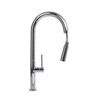 Bateria kuchenna z wyciąganą wylewką LIRA Chrom STELLMAN