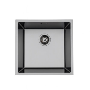 Zlewozmywak stalowy STEEL 4444p podwieszany CZARNY