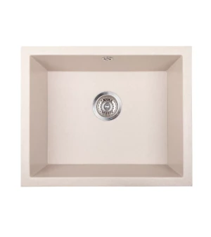 Zlewozmywak granitowy podwieszany jednokomorowy JUNIT 56 beżowy
