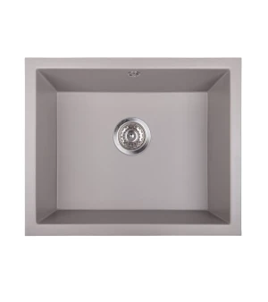 Zlewozmywak granitowy podwieszany jednokomorowy JUNIT 56 szary