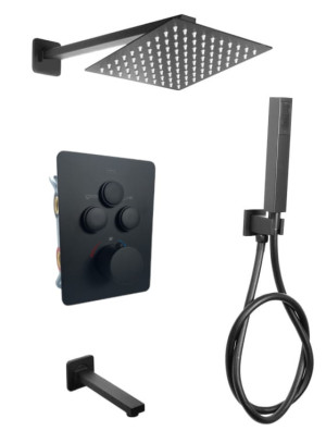 EXEO 3 BLACK termostatyczna bateria podtynkowa 30