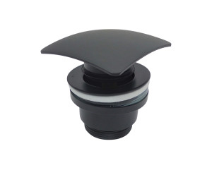 KOREK Do Umywalkek z Przelewem KLIK KLAK Kwadrat czarny