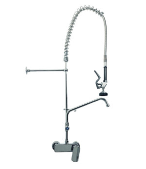 Bateria kuchenna gastronomiczna wysoka Ścienna Chrom