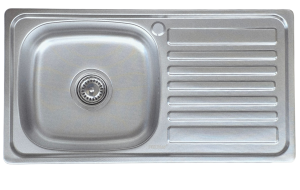 Zlewozmywak stalowy jednokomorowy z ociekaczem7540 Dekor Len