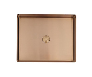 Umywalka prostokątna stalowa nablatowa 50x40 miedziana PVD