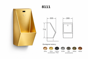 Pisuar bezdotykowy złoty 8111G 304 PVD z fotokomórką