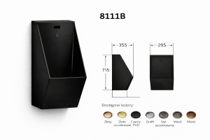 Pisuar bezdotykowy Czarny 8111G 304 PVD z fotokomórką