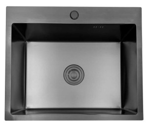 Zlewozmywak stalowy STEEL 6050 CZARNY (black)