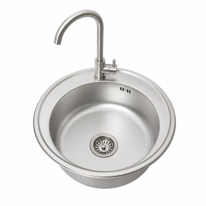 Nowoczesny zestaw do kuchni: Zlewozmywak 510D + bateria LUGA INOX