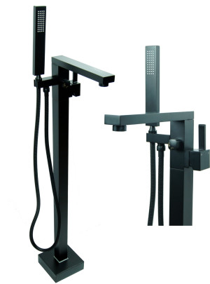 Bateria Wannowa Wolnostojąca Podłogowa LEMOR CZARNA