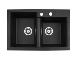 Zlewozmywak Granitowy ESTEIN 2K czarny metalik