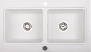 Zlewozmywak granitowy NUBIRU 20 biały