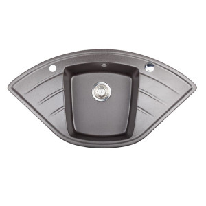 Zlewozmywak Granitowy ALTAIR czarny nakrapiany