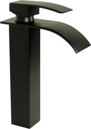 Bateria Umywalkowa Kaskadowa Nablatowa LUMO czarna