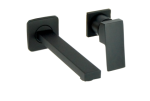 Bateria umywalkowa QATRO czarna podtynkowa