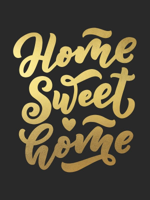 Złoty Plakat Home Sweet Home