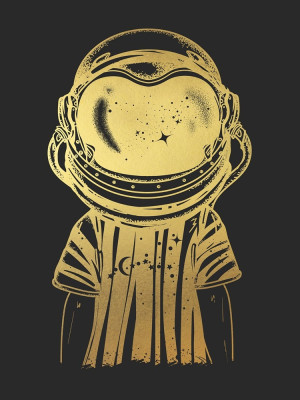 Złoty Plakat Astronauta