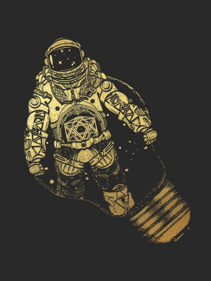 Złoty Plakat Astronauta