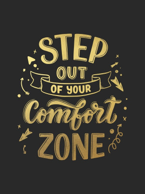 Złoty Plakat Step Out Of Your Comfort Zone