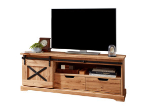 Szafka RTV dębowa Nyks I | lite drewno dębowe | Tartak Meble