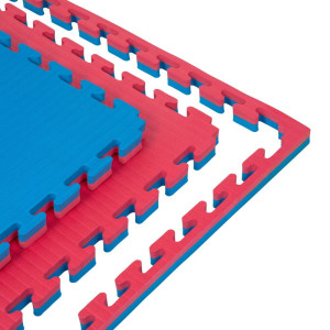 Standard edzőszőnyeg puzzle tatami 2,5 cm kék-piros