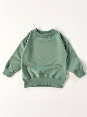Bluza bawełniana oversize w kolorze kaktusowym dla chłopca