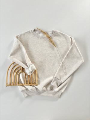 Bluza ocieplana oversize natural