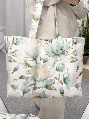 Shopperka w kolorze magnolia mięta