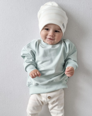Bluza bawełniana oversize w kolorze miętowym dla chłopca